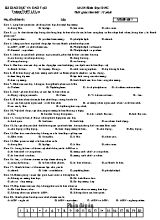 Đề kiểm tra 15 phút môn Sinh học Lớp 10 (Ban nâng cao) - Mã đề thi 1 - Trường THPT Lê Lợi